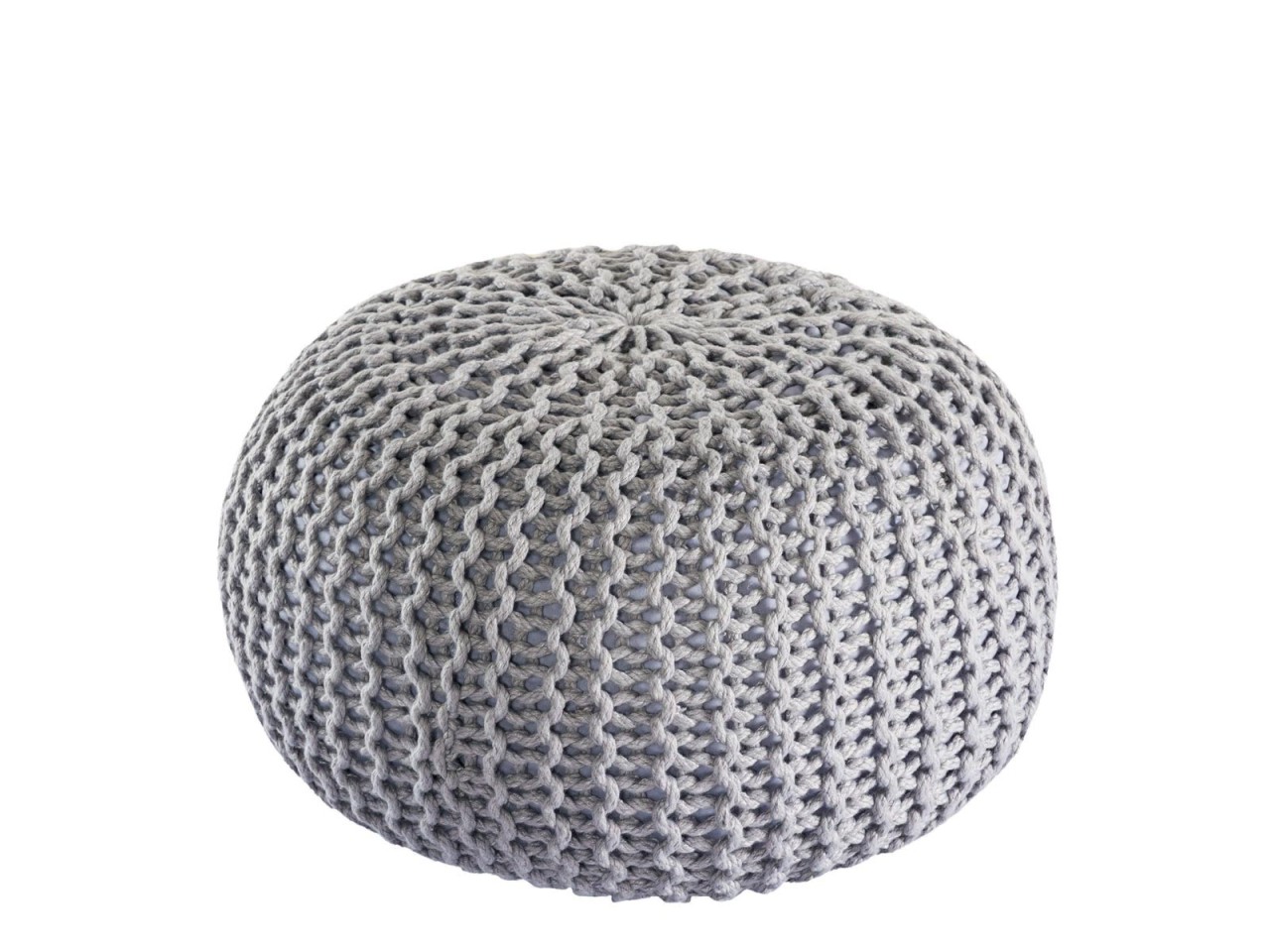 Pouf PREMIUM ø45cm Sitzhocker Strickpouf Innen Terrasse Pool Garten nachhaltig