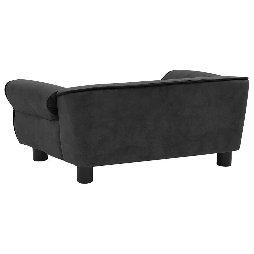 Hundesofa Dunkelgrau 72x45x30 cm weich gepolstert mit Plüschbezug pflegeleicht