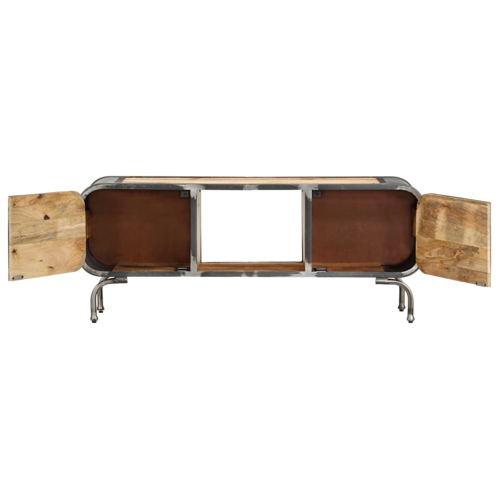 TV-Schrank Mangoholz 110x30x42 cm Massivholz Industrie Design