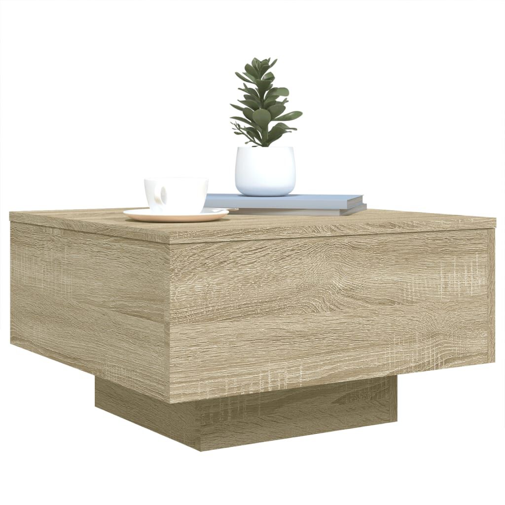 ouchtisch in Sonoma Eiche Holzwerkstoff 55x55x31 cm modern und kompakt