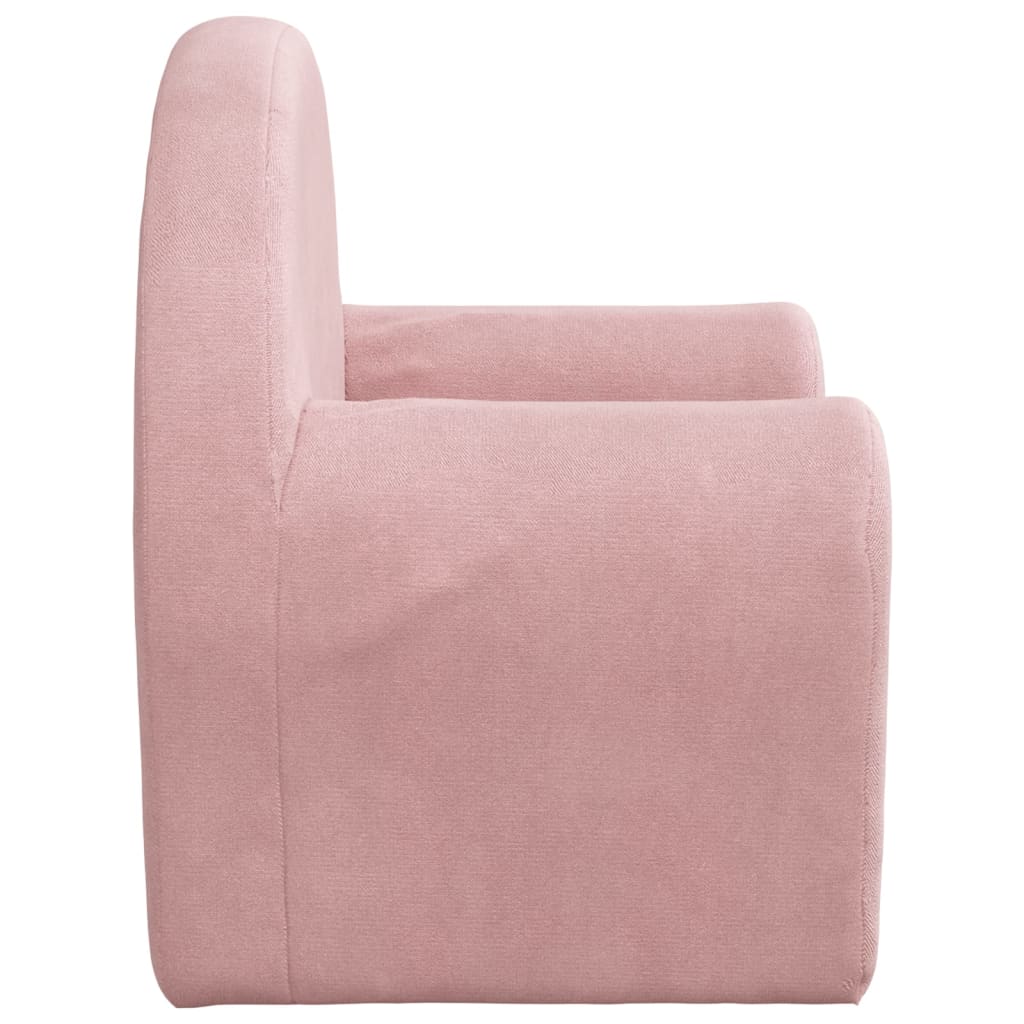 Kindersofa Rosa Weich Plüsch gemütlich und kuschelig Kinderzimmer Spielzimmer