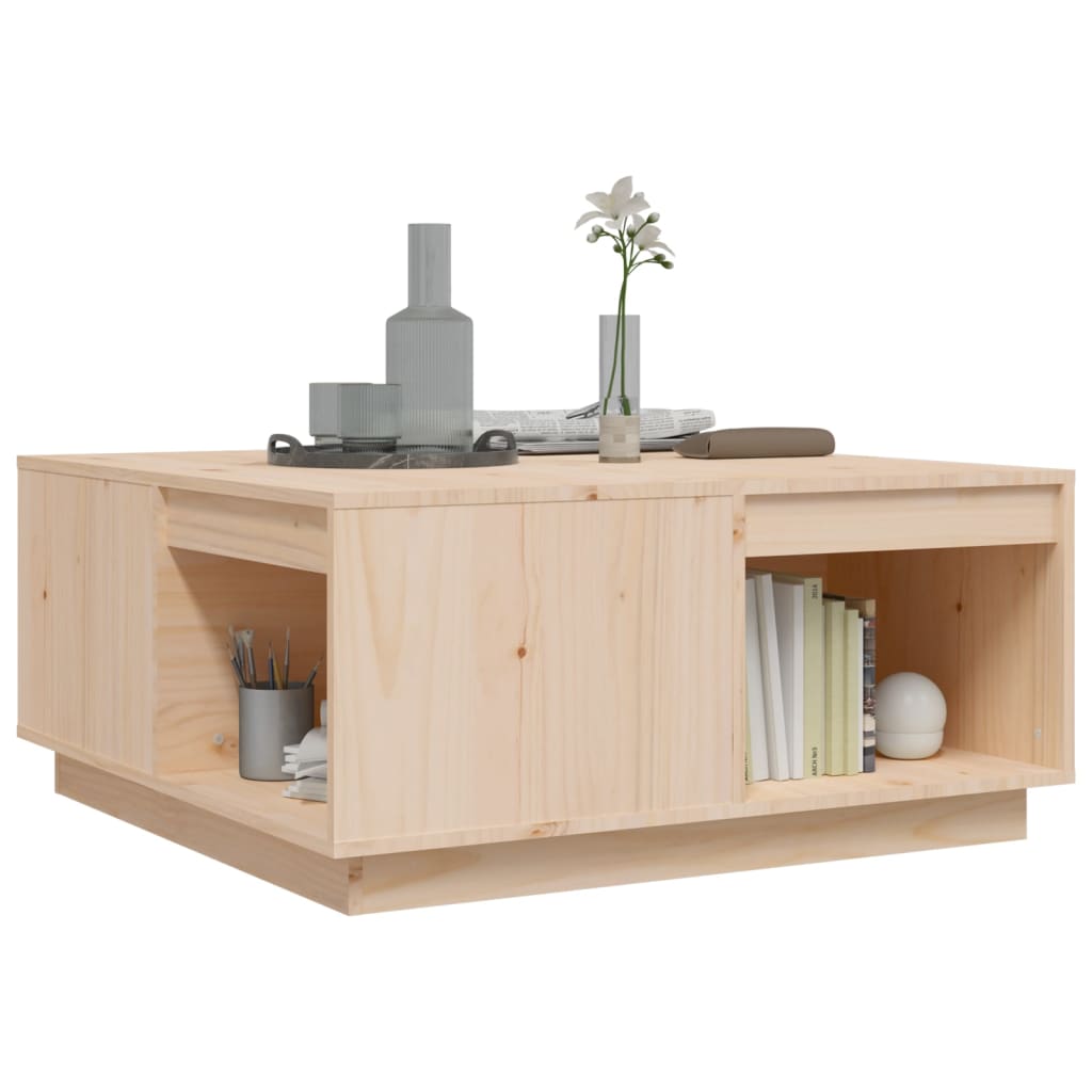 Couchtisch Sofatisch Beistelltisch Tisch Wohnzimmer 80x81x36,5cm Holz Natur