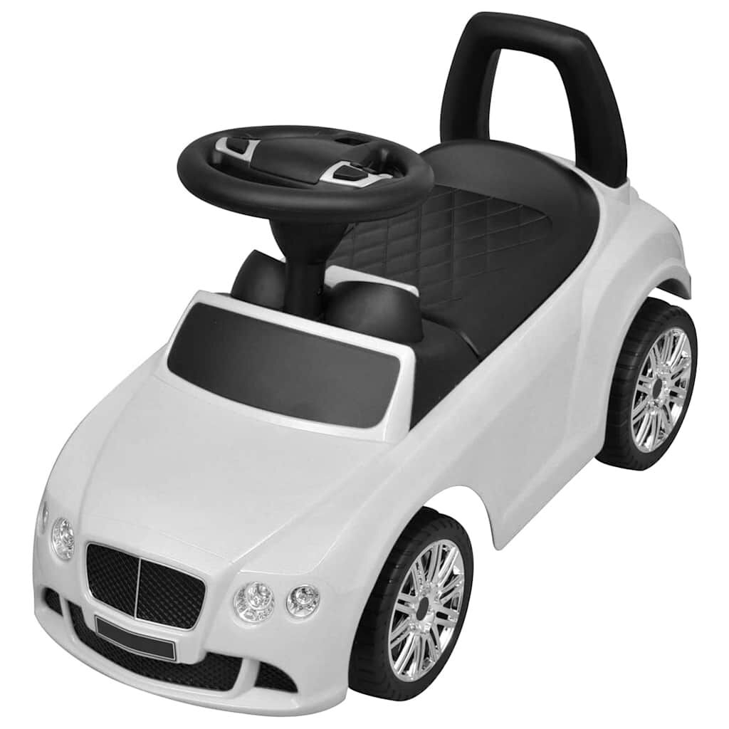 Kinder Tretauto weiß robustes Fahrzeug für Garten und Hof