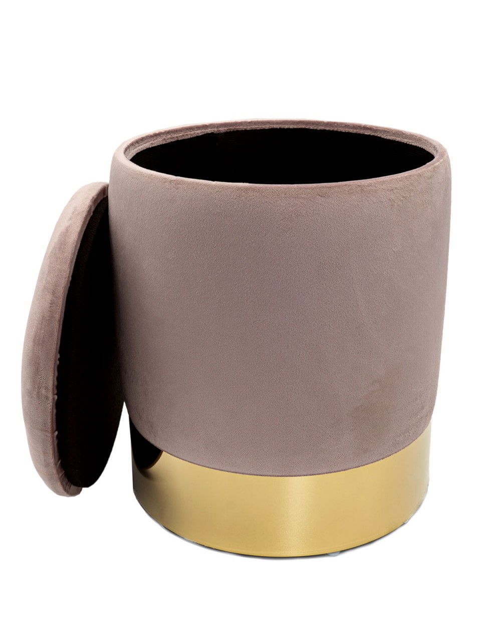Samthocker Deko Hocker Samt Pouf Dekopouf Velour Hocker mit Stauraum u. Deckel Ø 31 H 38 cm