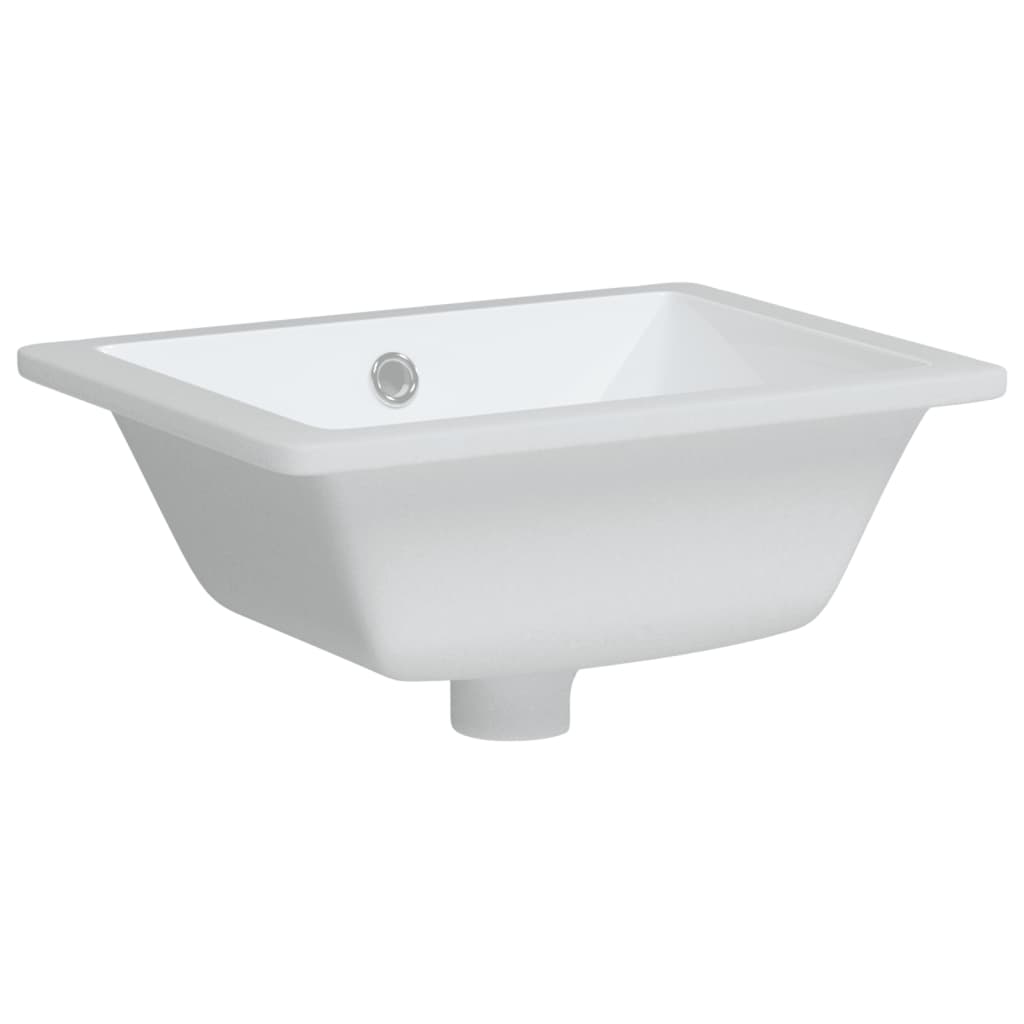 Waschbecken weiß 39x30x18,5 cm rechteckig Keramik modern Badezimmer pflegeleicht Waschbecken weiß 39x30x18,5 cm rechteckig Keramik modern Badezimmer pflegeleicht