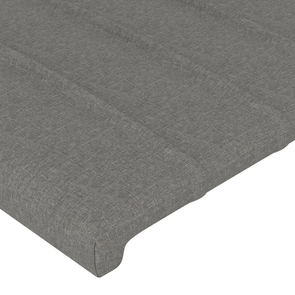 Kopfteile Bett 2er Set Dunkelgrau 100x5x78/88 cm Stoff für modernes Schlafzimmer