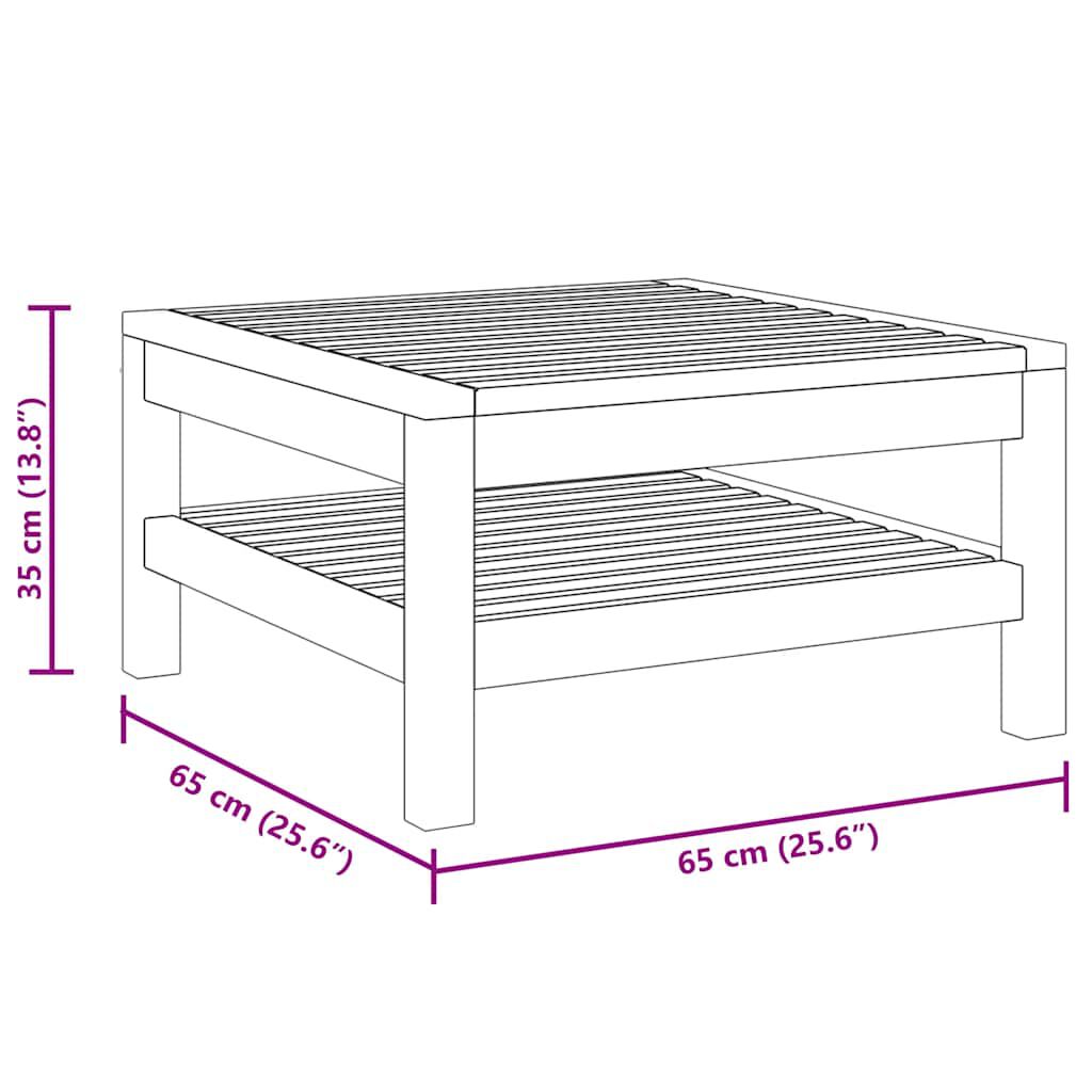 3-tlg. Garten-Lounge-Set mit Cremeweißen Kissen Akazienholz