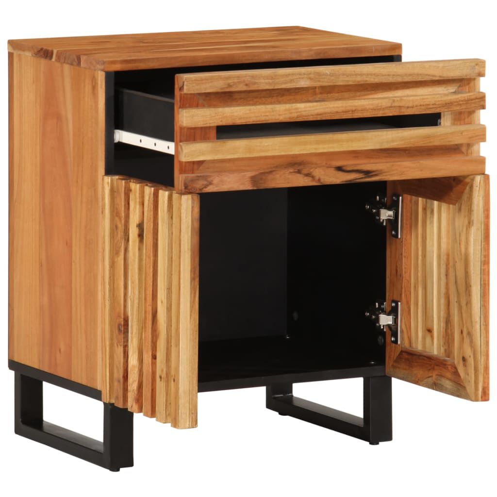 Nachttisch Braun Massivholz Mango Mittel Nachttisch