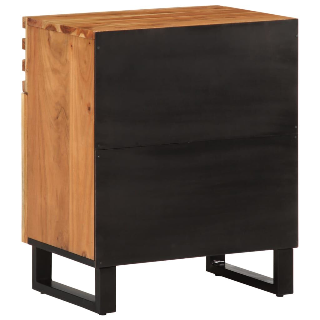 Nachttisch Braun Massivholz Mango Mittel Nachttisch