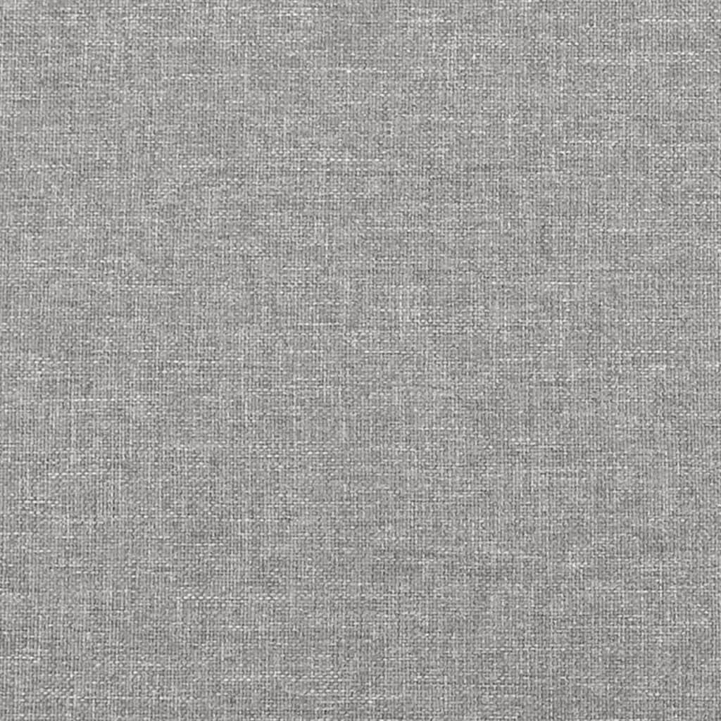 Bett Kopfteile 2er-Set Hellgrau 72x5x78/88 cm Stoff komfortables Schlafzimmer