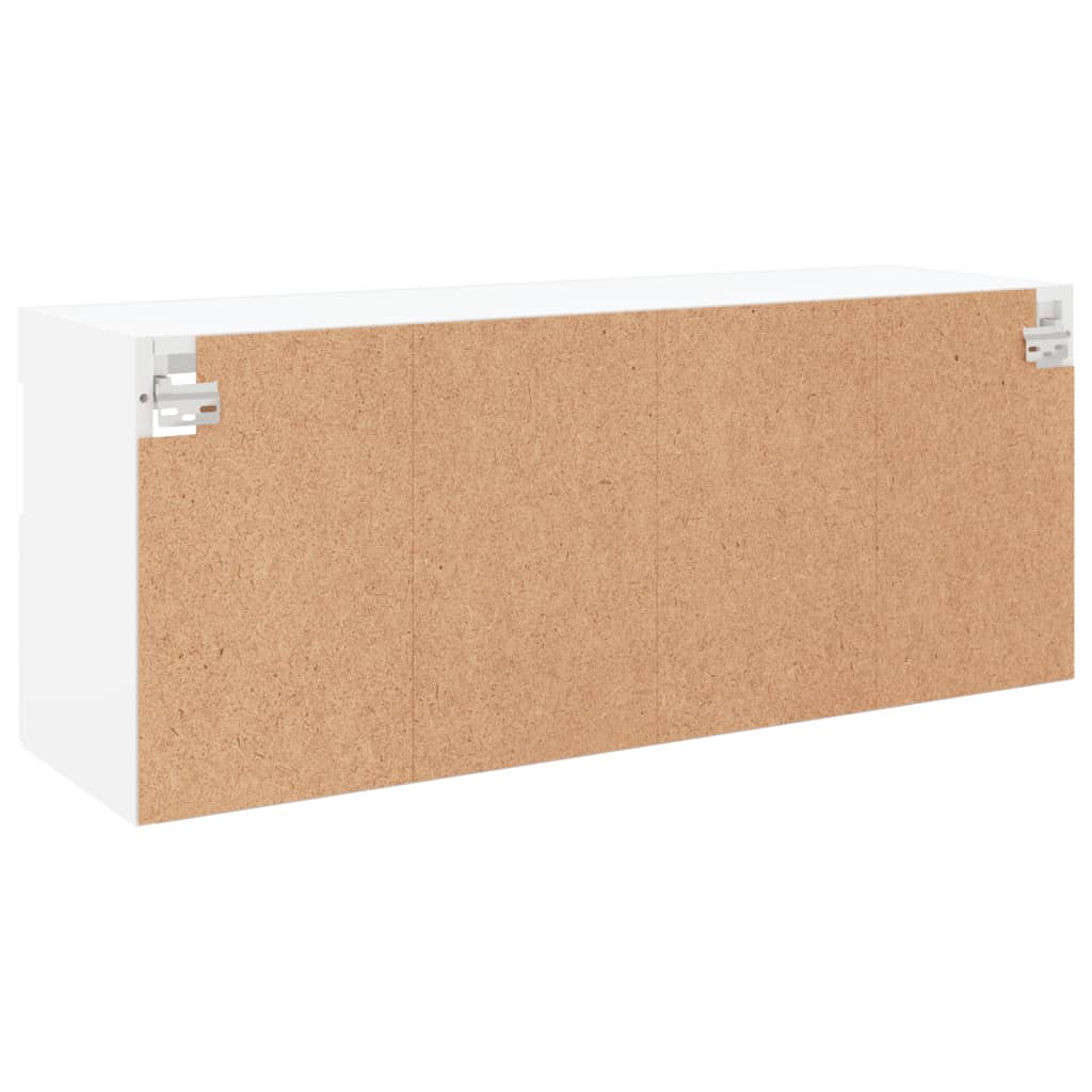 TV-Wandschrank Fernsehschrank Medienmöbel LED Weiß 100x30x40 cm