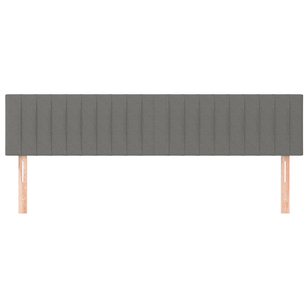 Kopfteile Bett 2er Set Dunkelgrau 100x5x78/88 cm Stoff für modernes Schlafzimmer