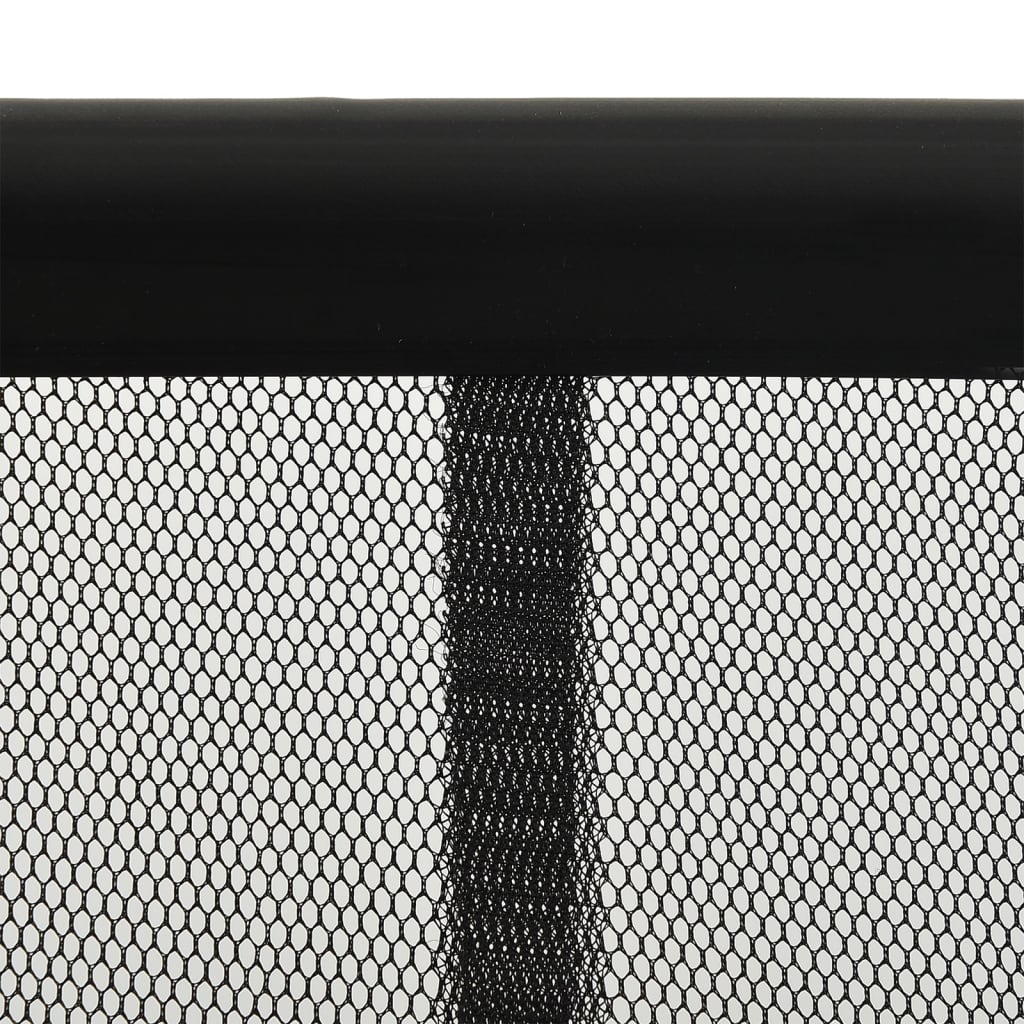 Insektenschutzgitter mit 10-teiligem Netzvorhang Schwarz 240x240 cm Langlebig Praktisch