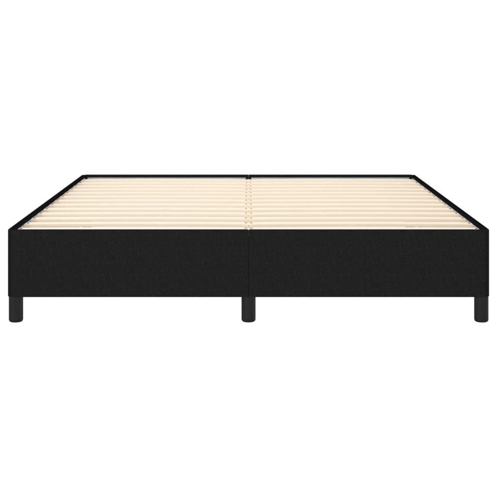 Bettgestell Schwarz 160x200 cm ohne Matratze mit Stoffbezug modern edel
