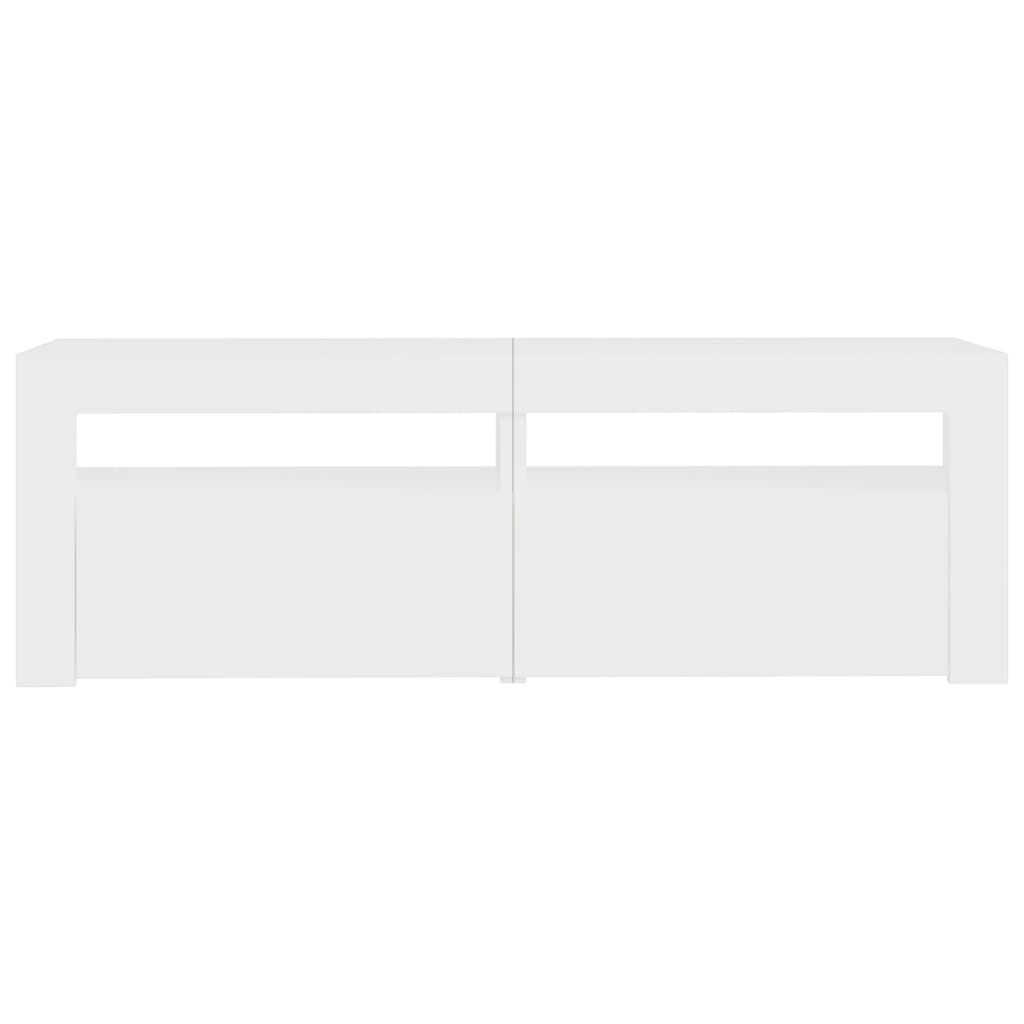 TV-Schrank Weiß 120 x 35 x 40 cm mit LED-Beleuchtung modern schlicht