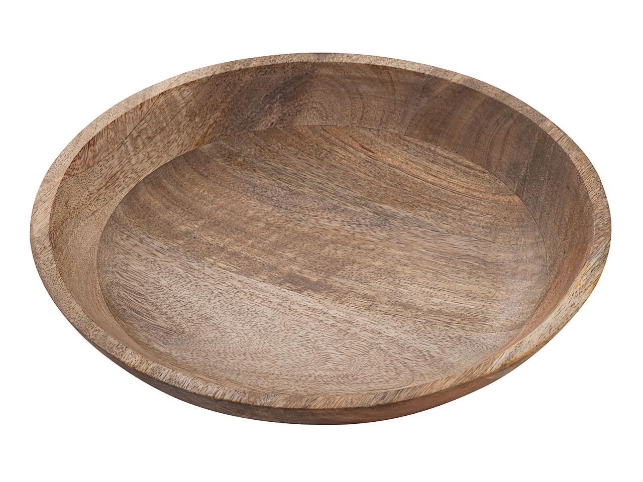 Holzschale Dekoschale rund ø25 o. 30cm H6cm modern schlicht Mangoholz massiv