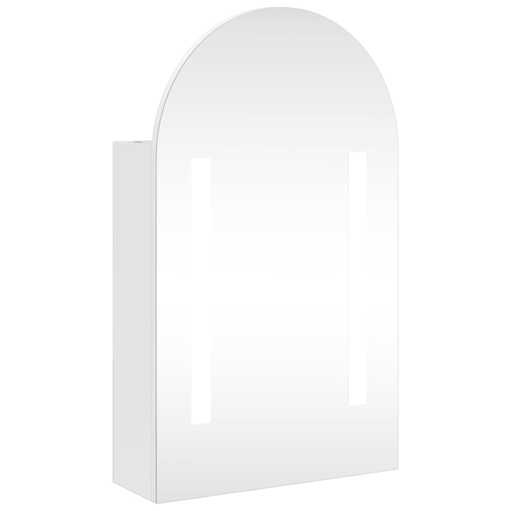 Spiegelschrank LED Gewölbt Weiß 42x13x70 cm Modern funktional Stilvoll 