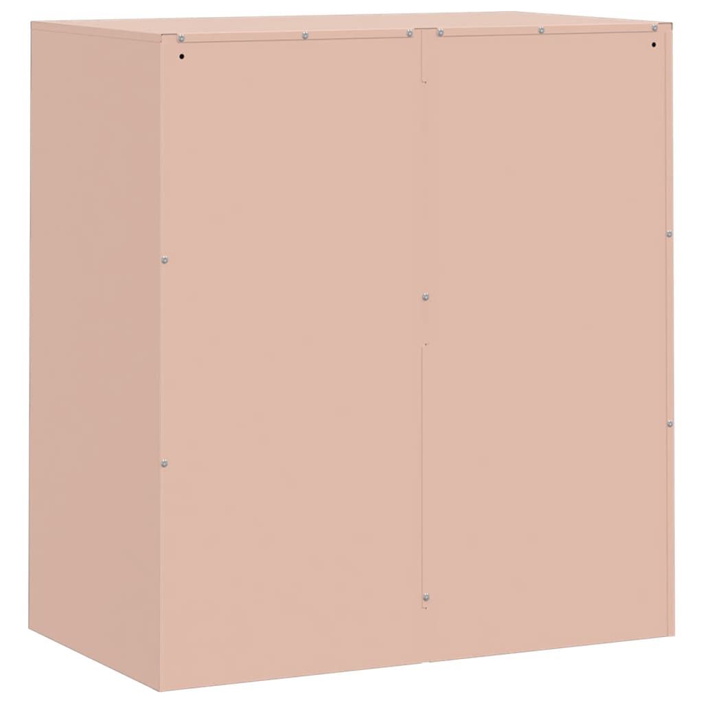 Sideboard aus Stahl in Rosa 67x39x73 cm modernes Möbelstück für Wohnzimmer