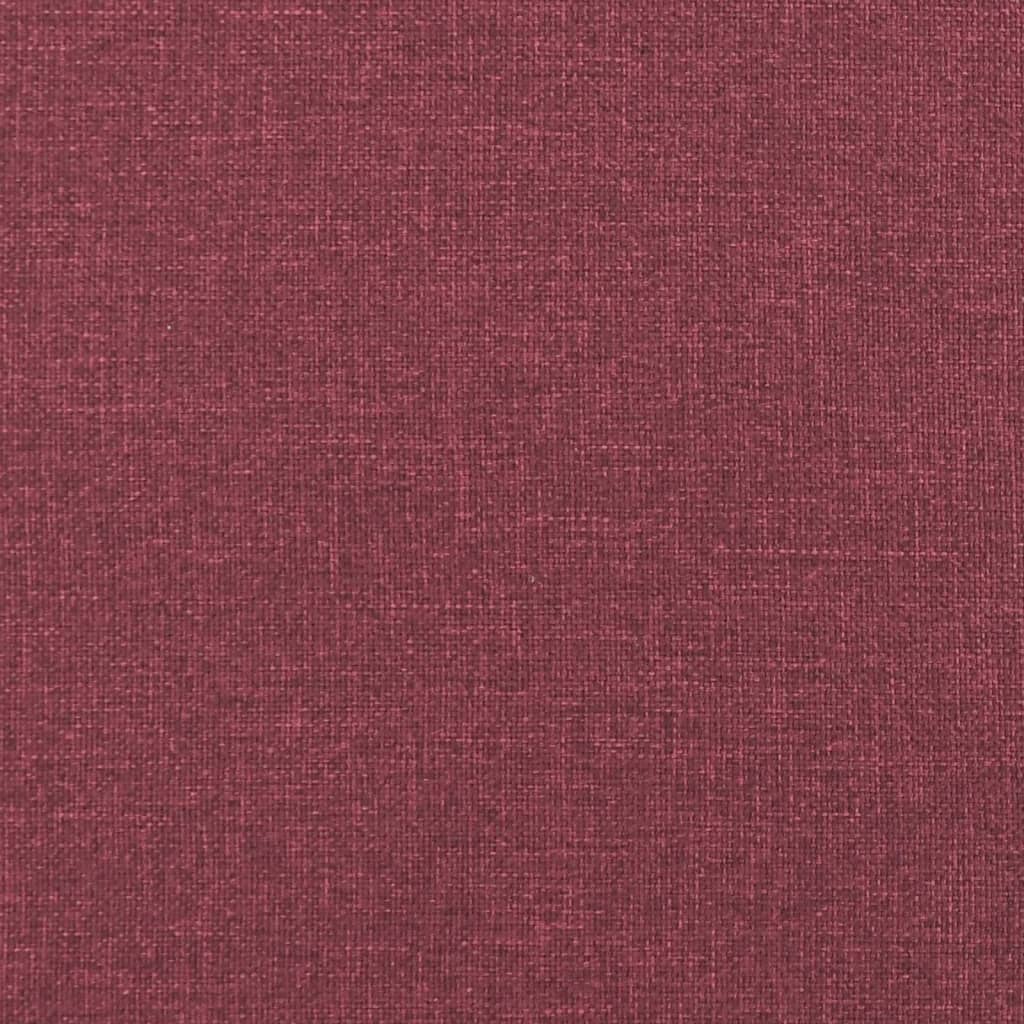 Sitzbank mit Rückenlehne Weinrot 120x62x75,5 cm Stoff Modern & stilvoll