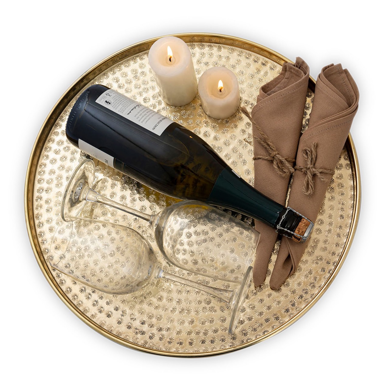 Deko Tablett ø 40 cm 2. Wahl rund gelbgold Serviertablett Metall Kerzentablett Dekotablett Deko Tablett ø 40 cm 2. Wahl rund gelbgold Serviertablett Metall Kerzentablett Dekotablett