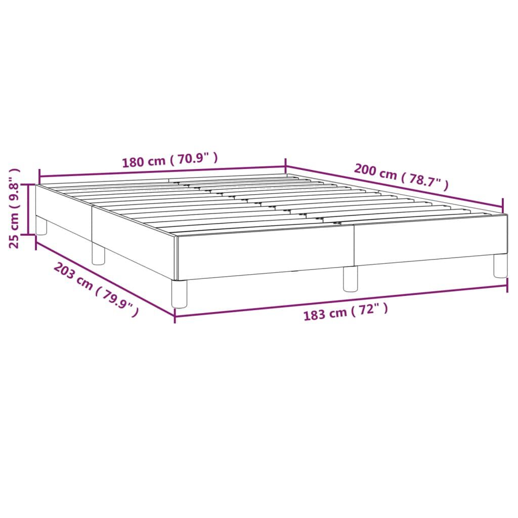 Bettgestell Dunkelblau 180x200 cm aus Samt ohne Matratze elegant gepolstert