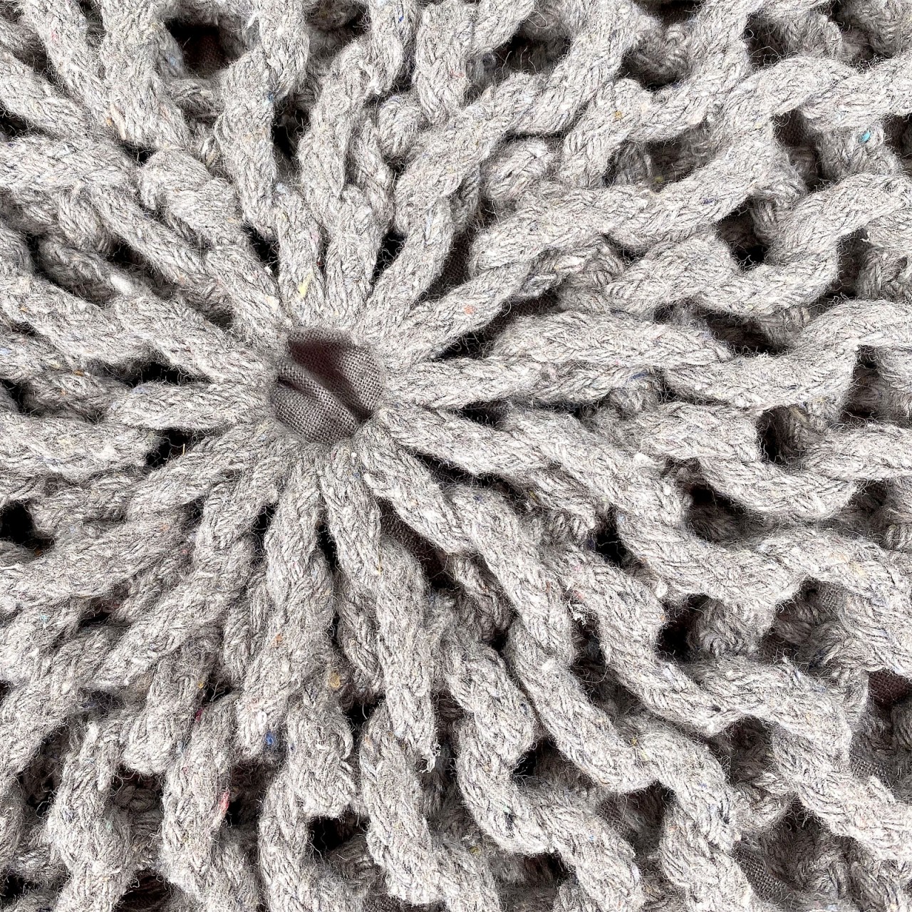 Pouf Ø 55 H 37 H 37 Strickhocker Sitzpouf Bodenkissen nachhaltig Pouf Ø 55 H 37 H 37 Strickhocker Sitzpouf Bodenkissen nachhaltig