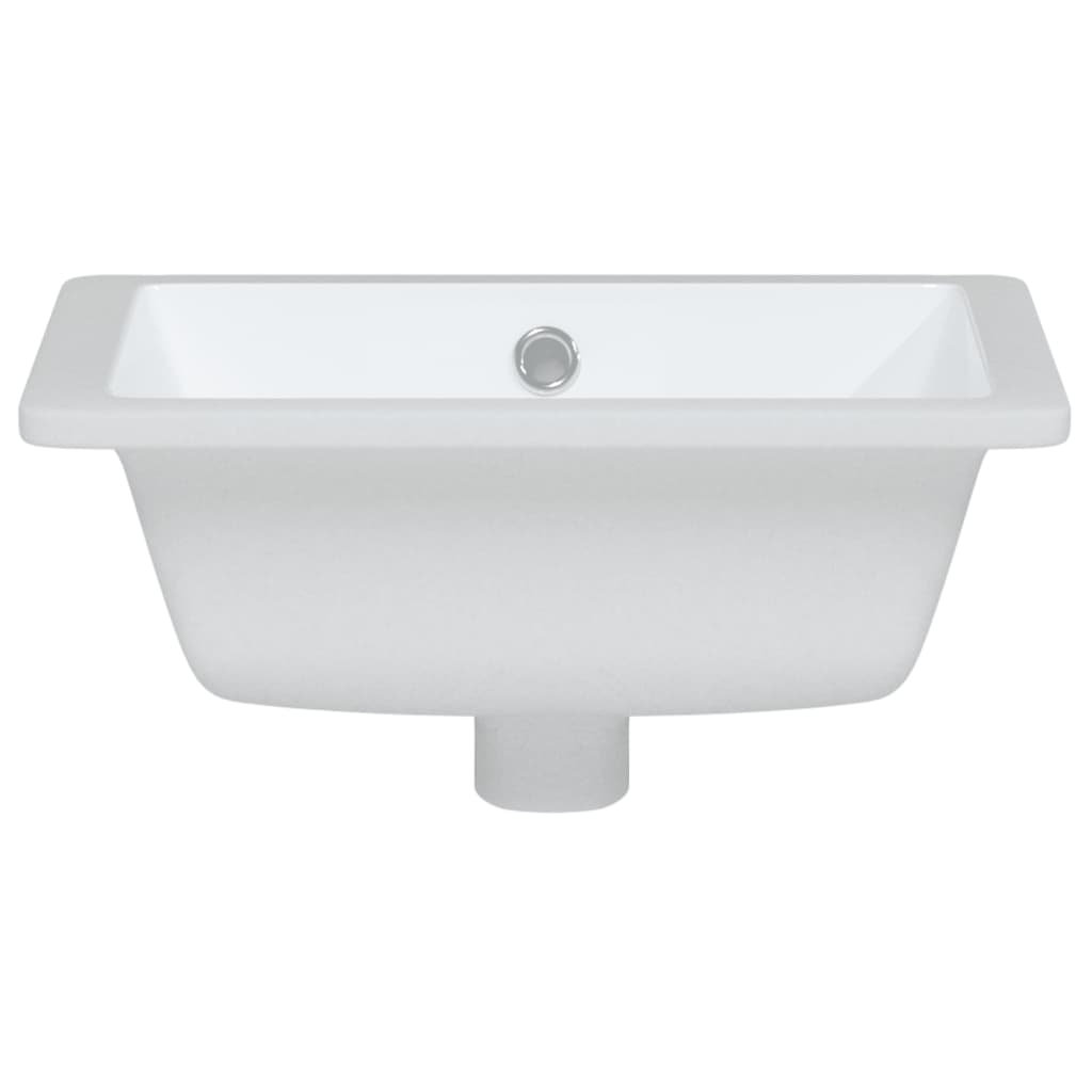 Waschbecken weiß 39x30x18,5 cm rechteckig Keramik modern Badezimmer pflegeleicht Waschbecken weiß 39x30x18,5 cm rechteckig Keramik modern Badezimmer pflegeleicht