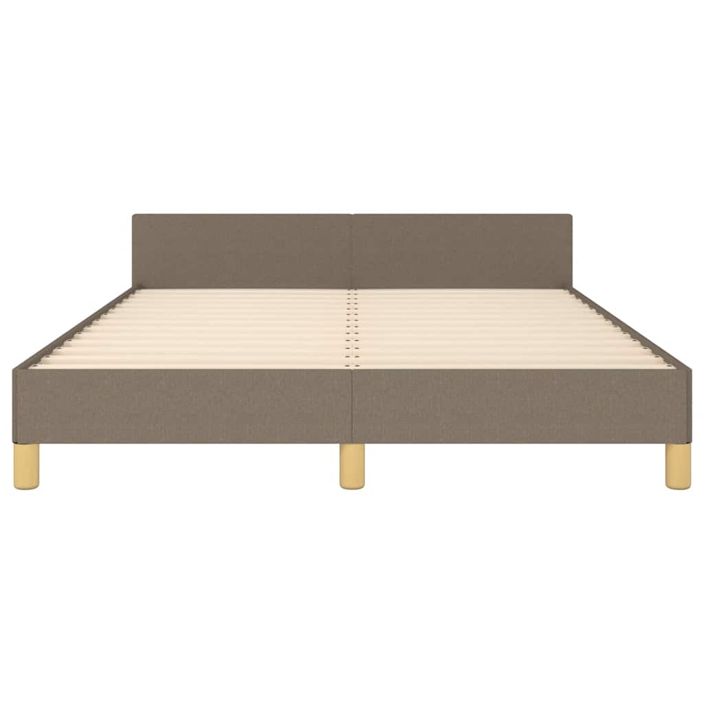 Bettgestell 140x190 cm Taupe Zeitloses Design ohne Matratze Stabil Modern
