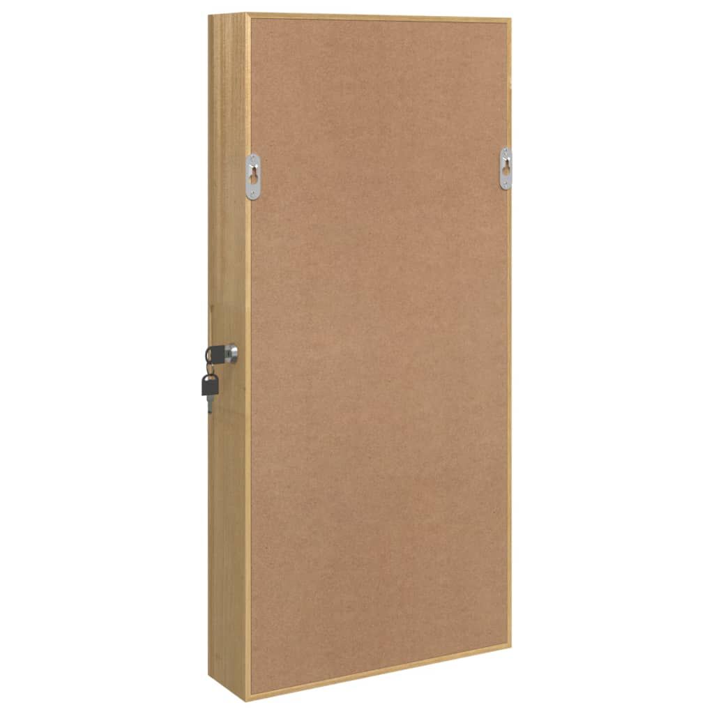 Schmuckschrank mit Spiegel und LED für Wandmontage modern elegant