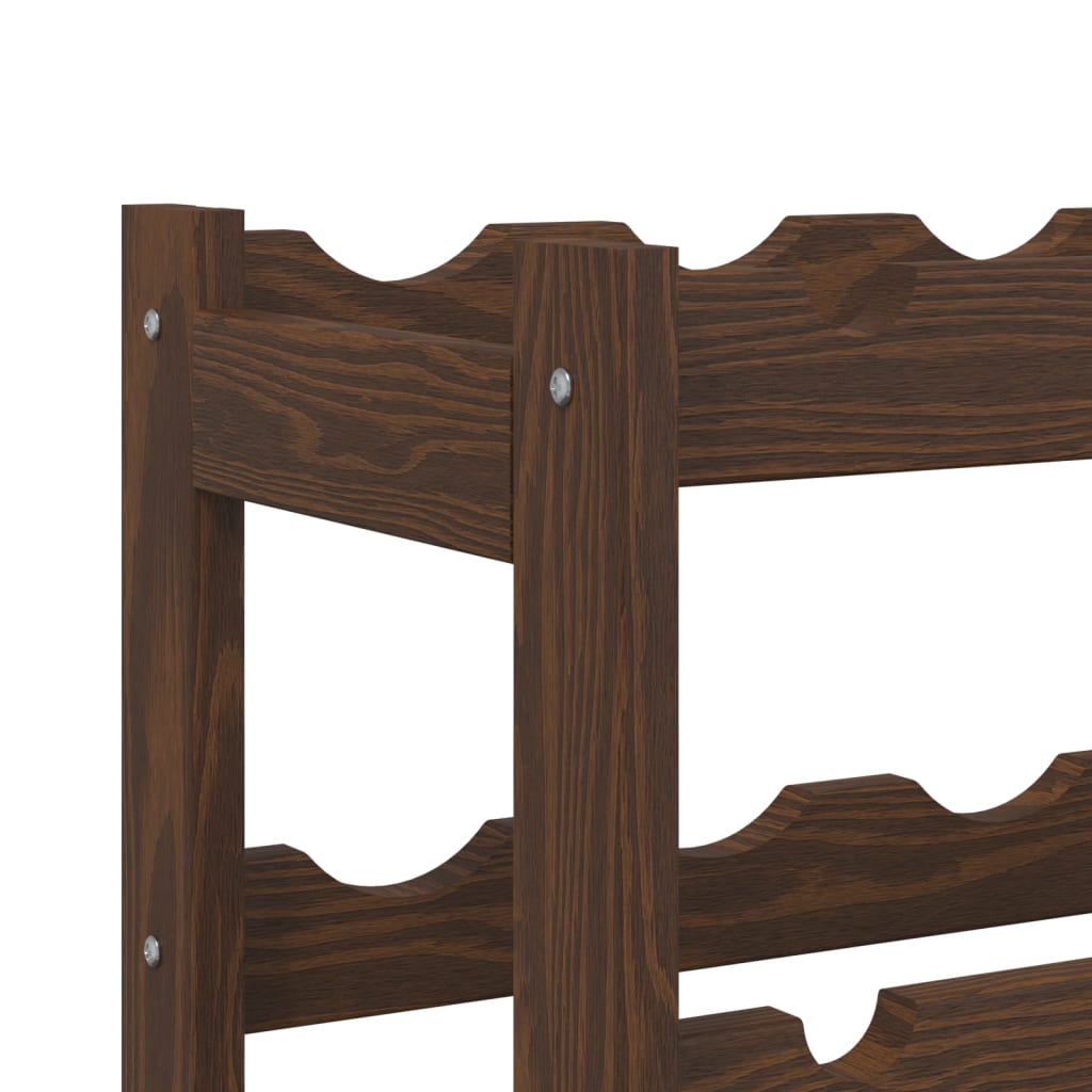Weinregal für 56 Flaschen Braun Massivholz Kiefer stabil elegant praktisch