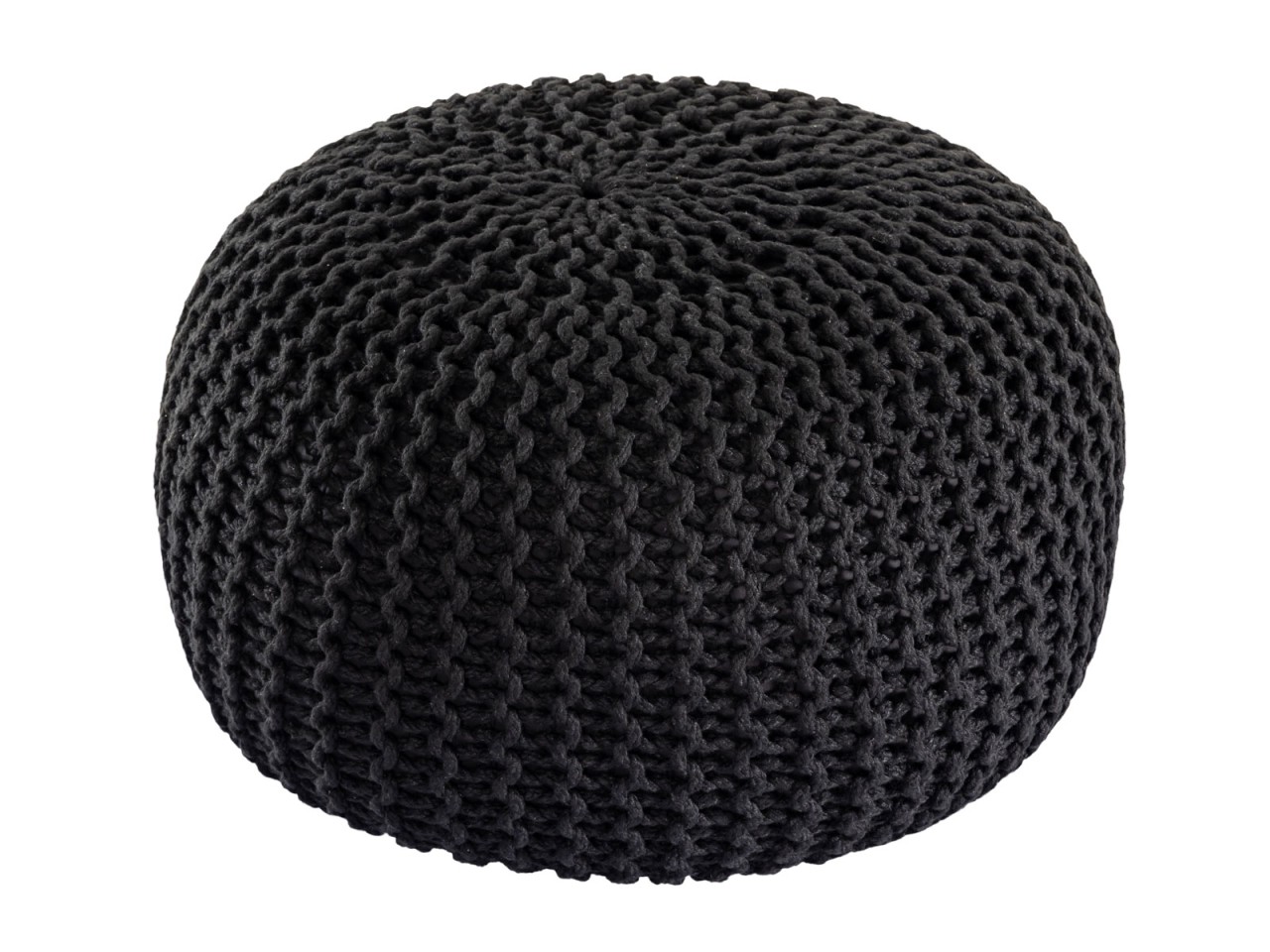 Sitzpouf ø55cm Pouf Strickhocker Strickpouf PREMIUM Innen Terrasse Pool Garten nachhaltig
