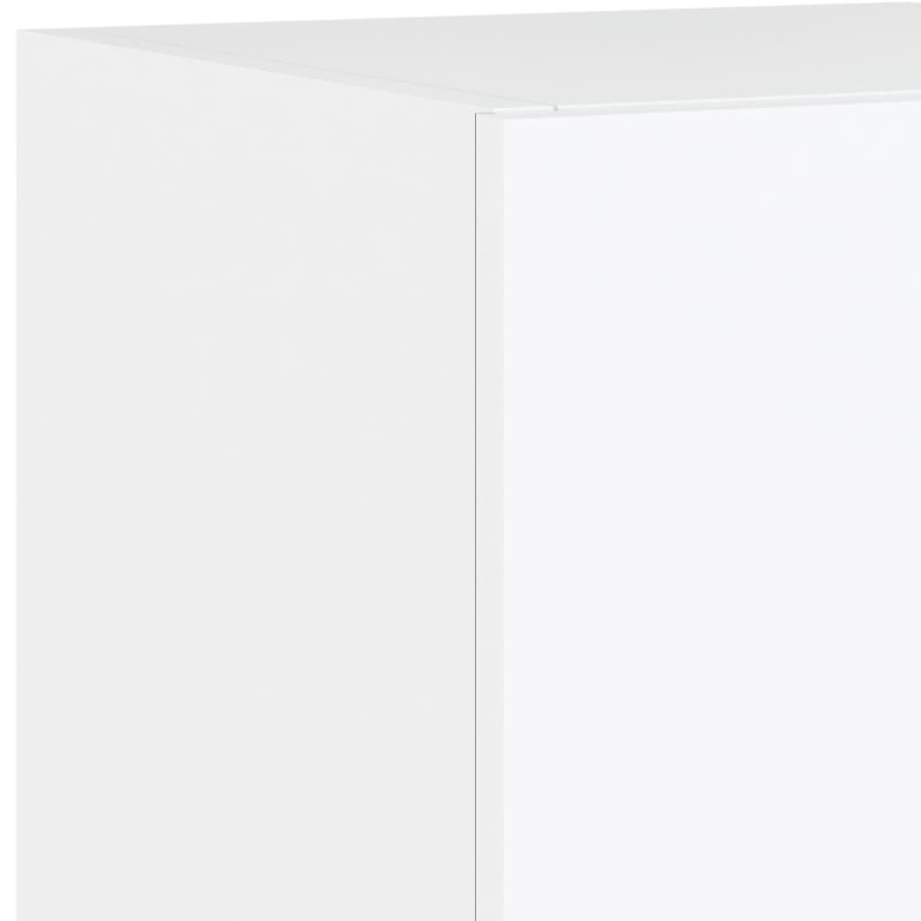 TV-Wandschränke mit LED-Leuchten 2 Stk. Weiß 30,5x35x70 cm