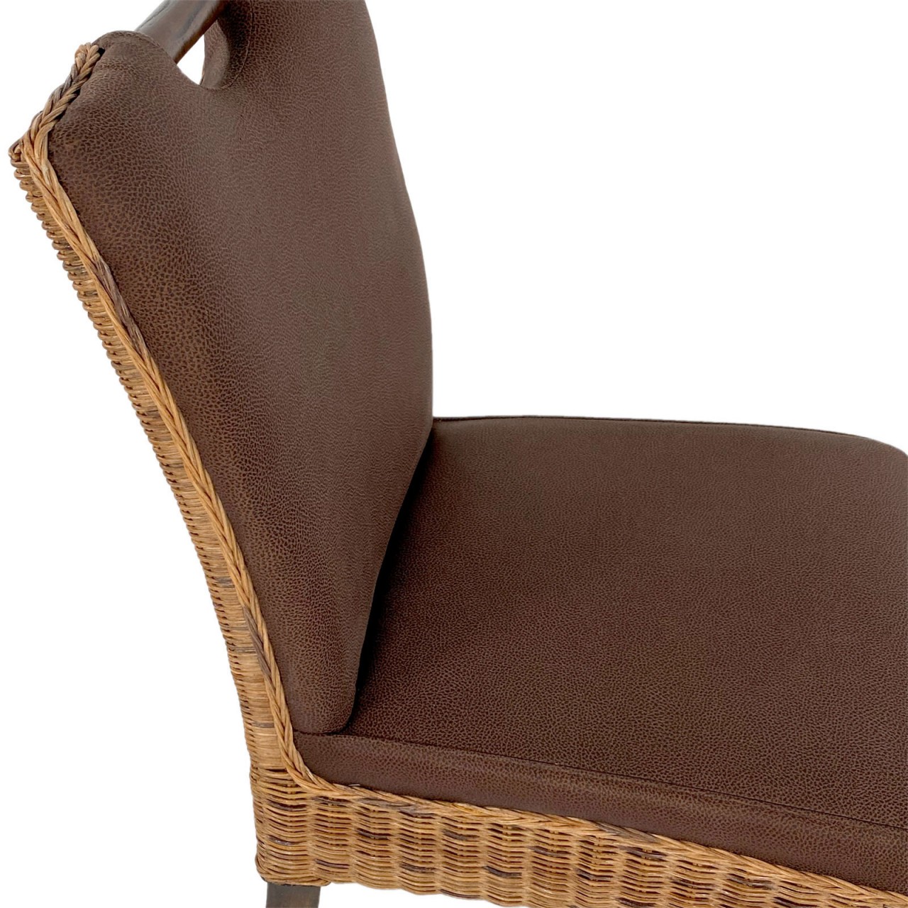Rattanstühle Esszimmer Stühle Set 6 Stück Wintergarten Stühle Bilbao Polsterstühle prairie brown