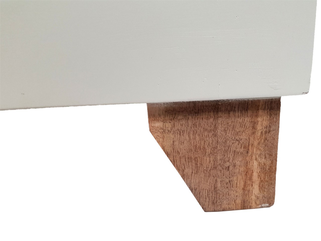 Schubladen Kommode B 40 H 92 cm Schubkastenturm Anrichte Sideboard California weiß Mangoholz