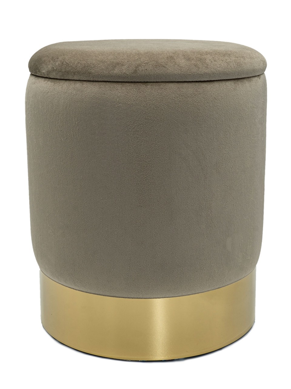 Samthocker Deko Hocker Samt Pouf Dekopouf Velour Hocker mit Stauraum u. Deckel Ø 31 H 38 cm