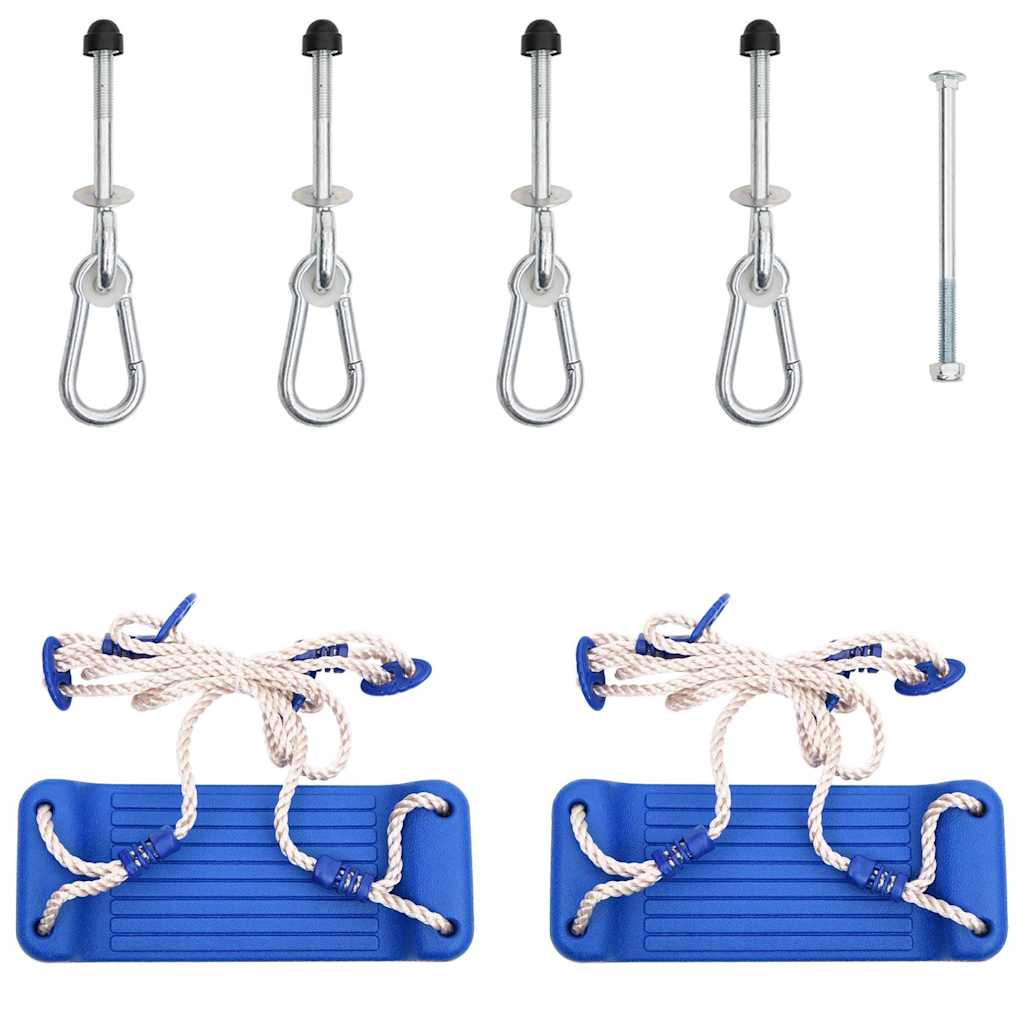 Schaukelsitze mit Seilen Sitzfläche für Schaukel 2 Stk Blau robust Sitze Outdoor