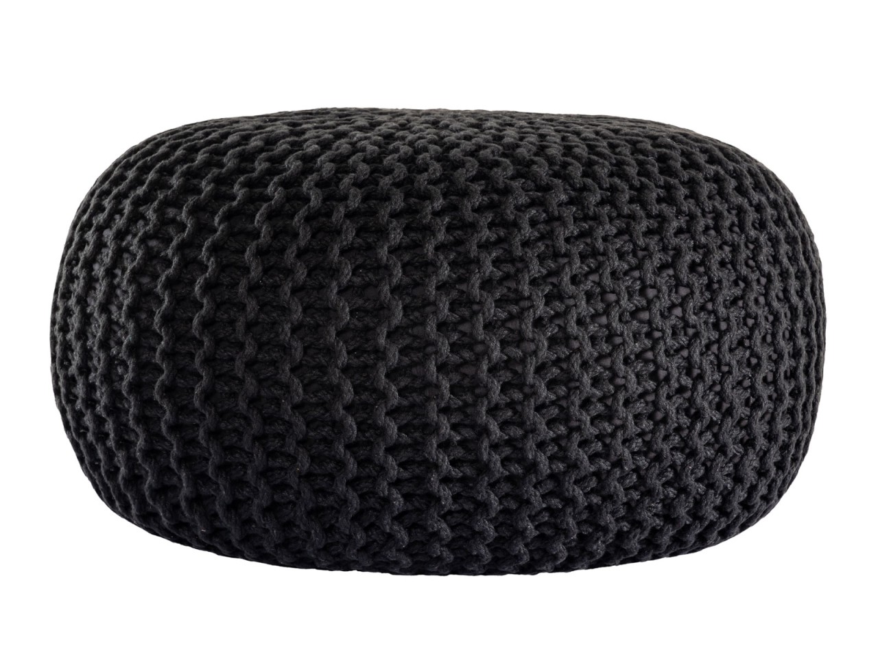 Sitzpouf ø55cm Pouf Strickhocker Strickpouf PREMIUM Innen Terrasse Pool Garten nachhaltig