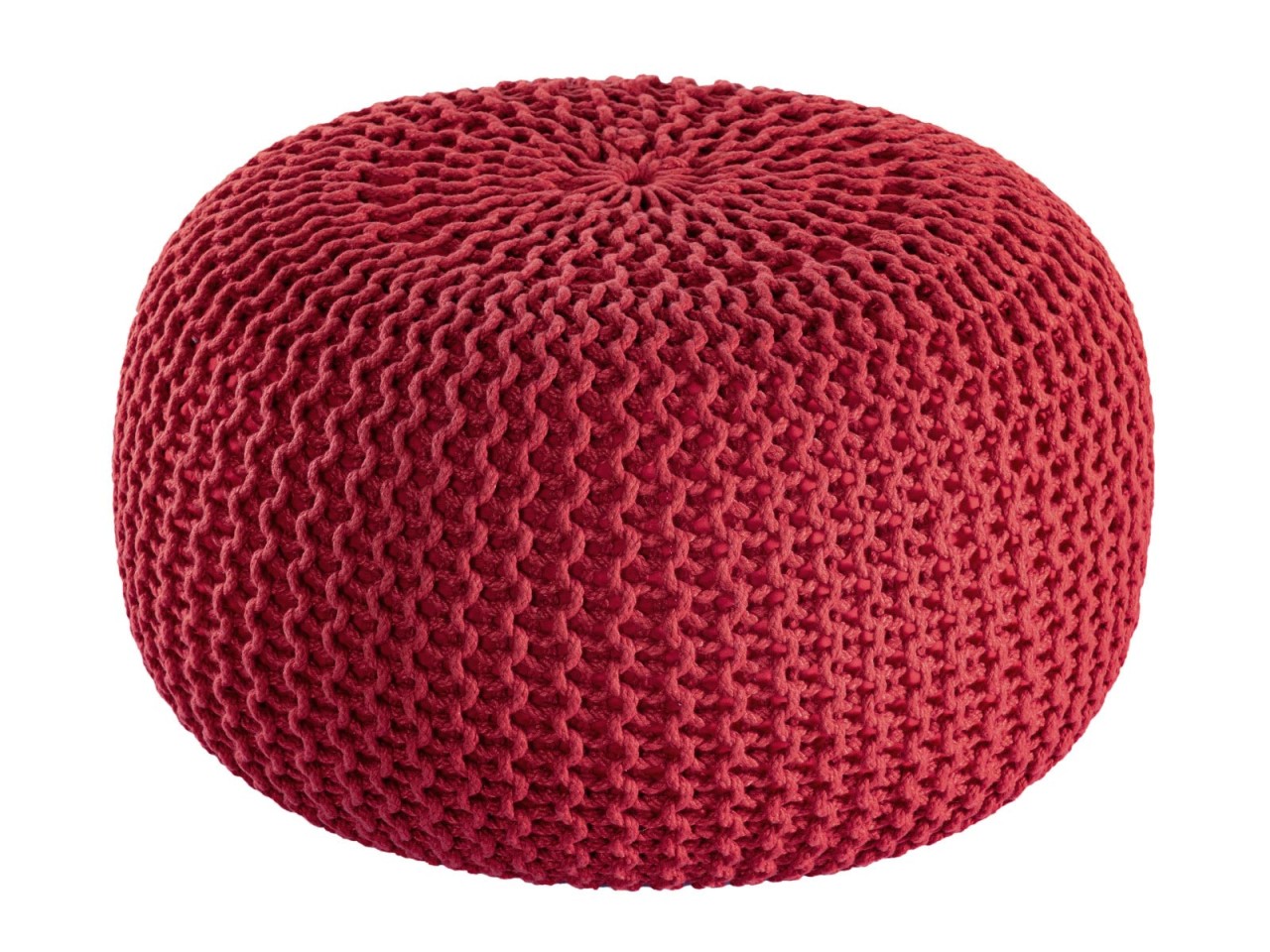 Sitzpouf ø55cm Pouf Strickhocker Strickpouf PREMIUM Innen Terrasse Pool Garten nachhaltig