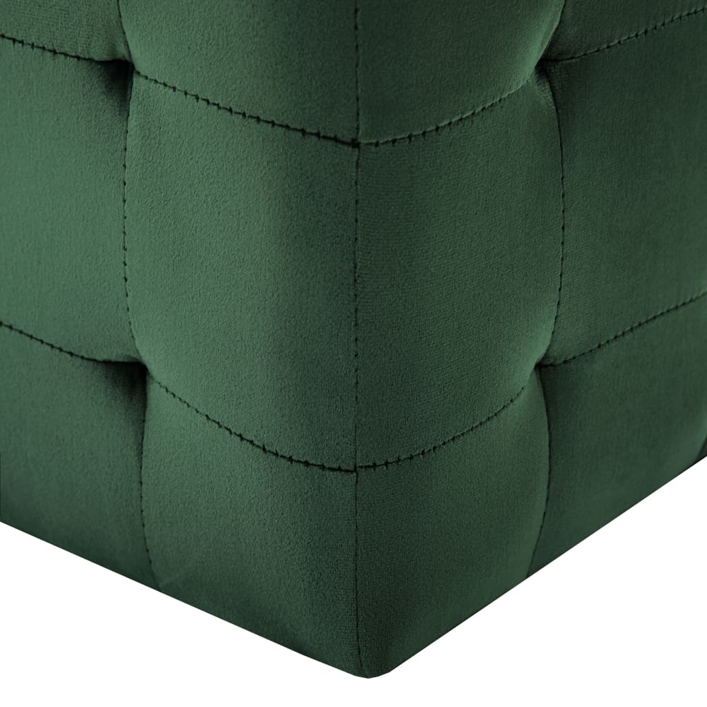 Nachttische 2er Set grün 30x30x30 cm Samtstoff Schlafzimmer elegant modern