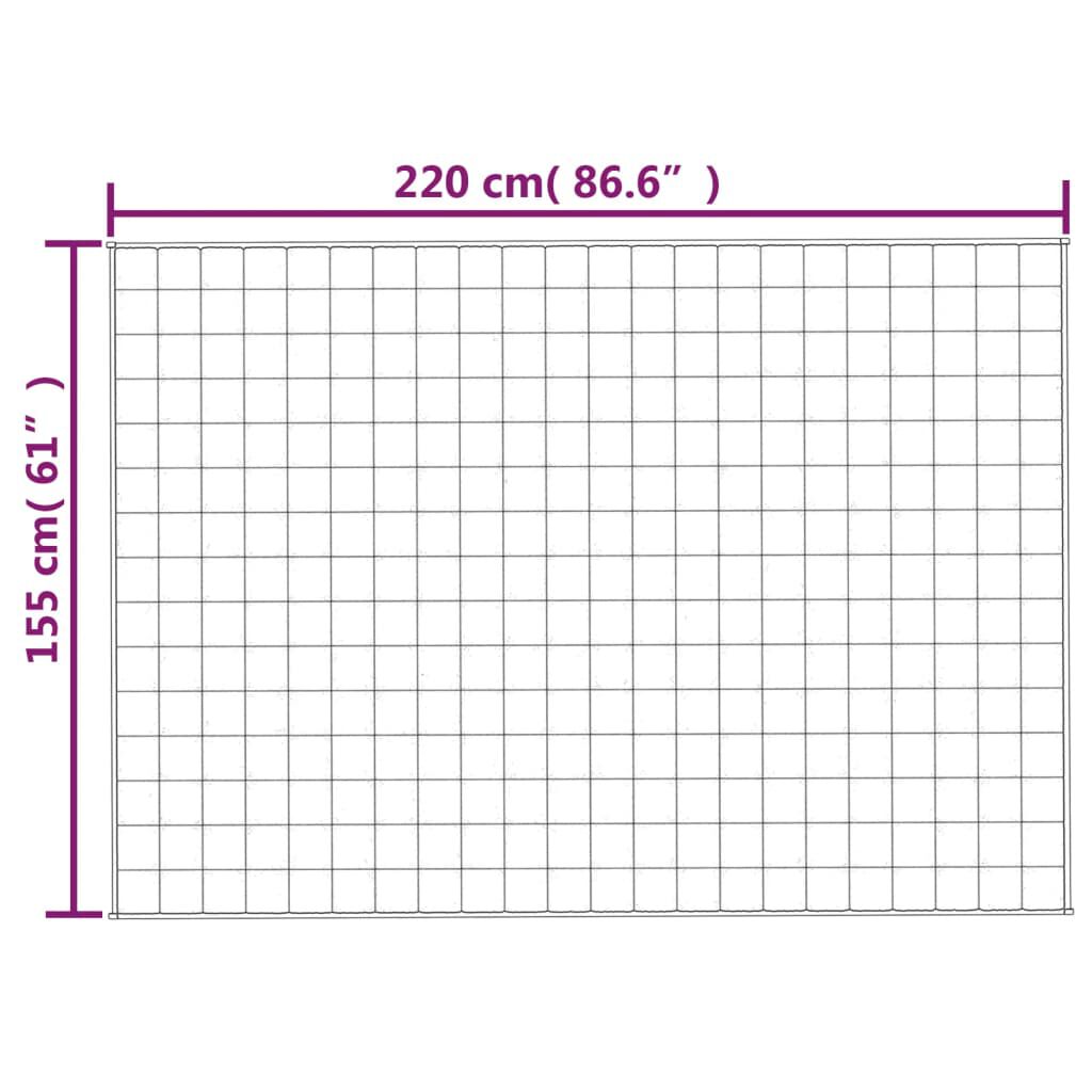 Gewichtsdecke Therapiedecke Grau 155x220cm 11 kg Stoff