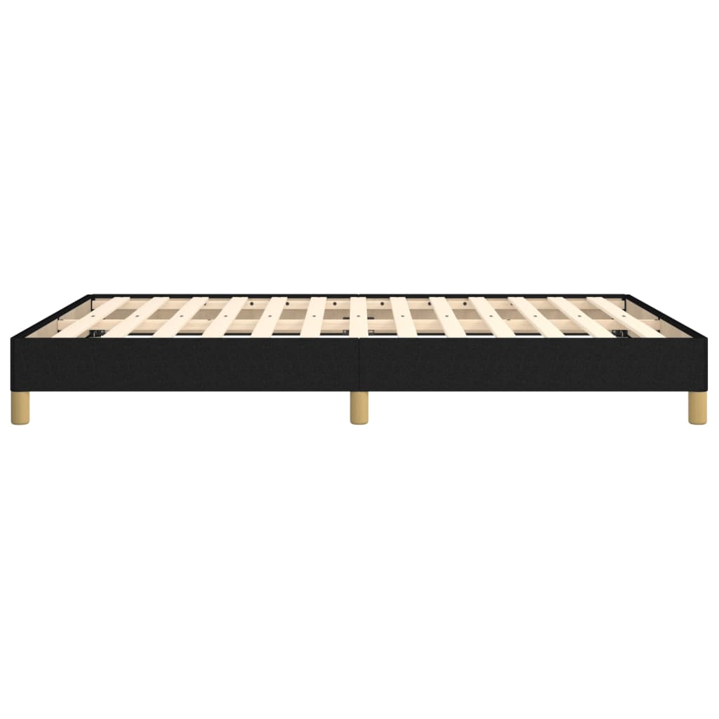 Bettgestell 140x190 cm Schwarz Weiches Stoffdesign für stilvolles Ambiente