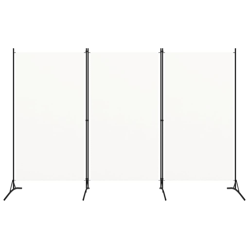 Raumteiler Trennwand Paravent Raumtrenner Stoff Cremeweiß 260x180cm Sichtschutz