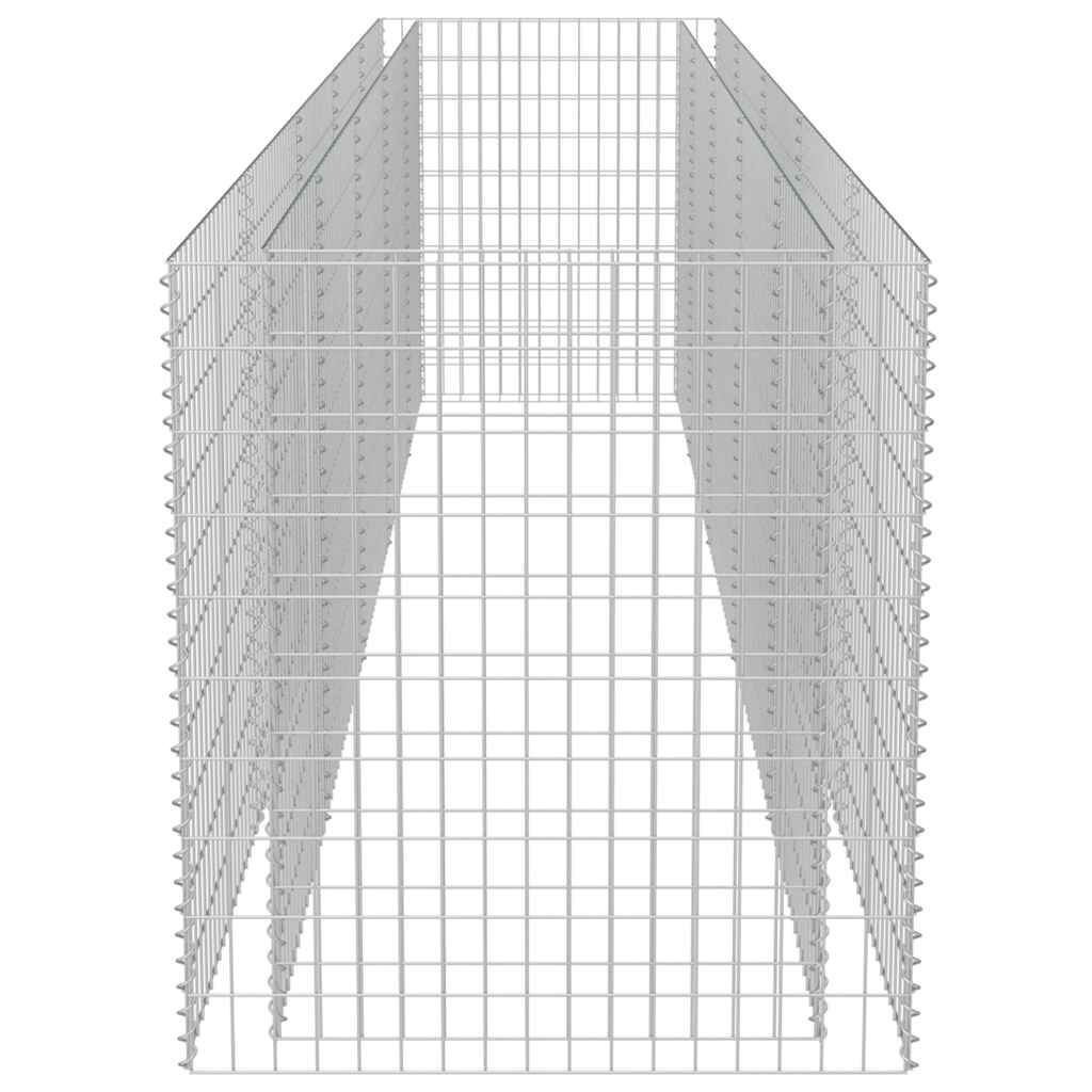 vidaXL Gabionen-Hochbeet Verzinkter Stahl 450×90×100 cm