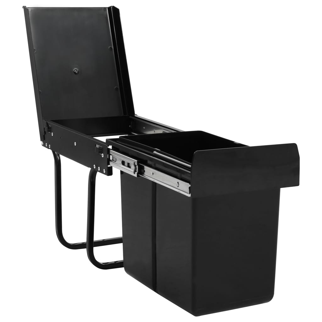 Küchenschrank Mülleimer 20 L, ausziehbar, Soft-Close-Mechanismus, effiziente Raumnutzung.
