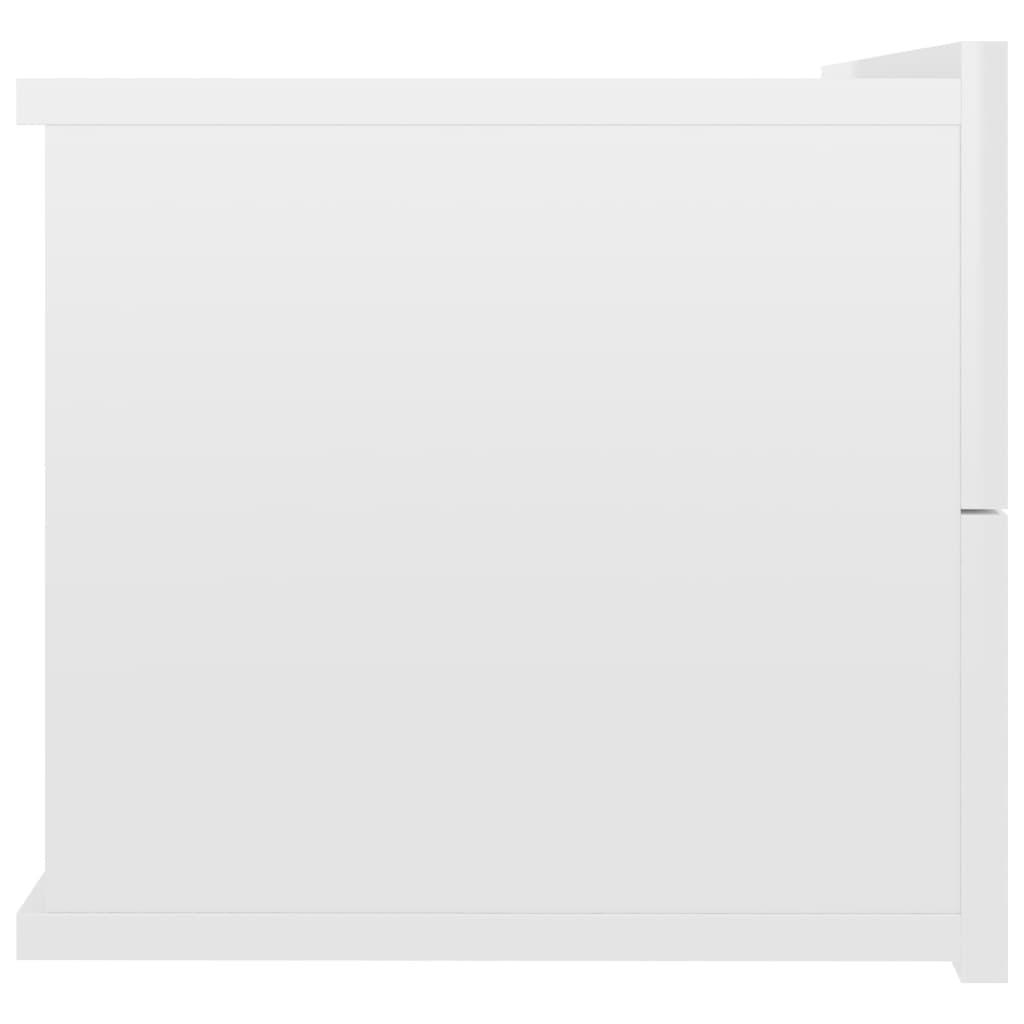 Nachttisch Beistelltisch Nachtschrank Schubladenschrank Hochglanz-Weiß 40x30x30 cm