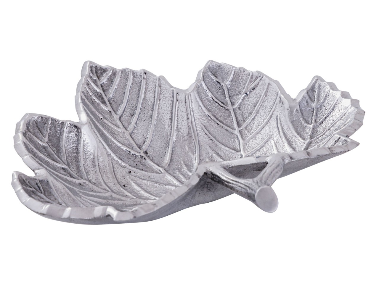 Dekoschale Schale Aluminium Leaf gold o. silber Blattschale