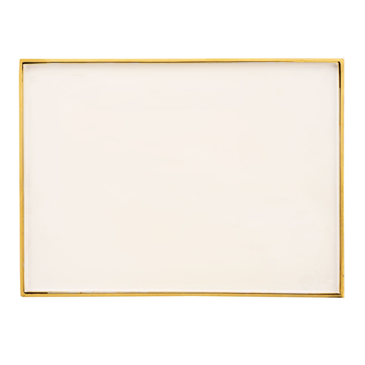 Beistelltisch weiß Dekotisch eckig 40 H 45 cm Lampentisch Sofatisch Eden Tisch Metall gold