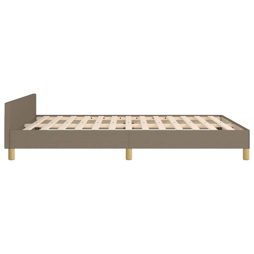 Bettgestell 140x190 cm Taupe Zeitloses Design ohne Matratze Stabil Modern