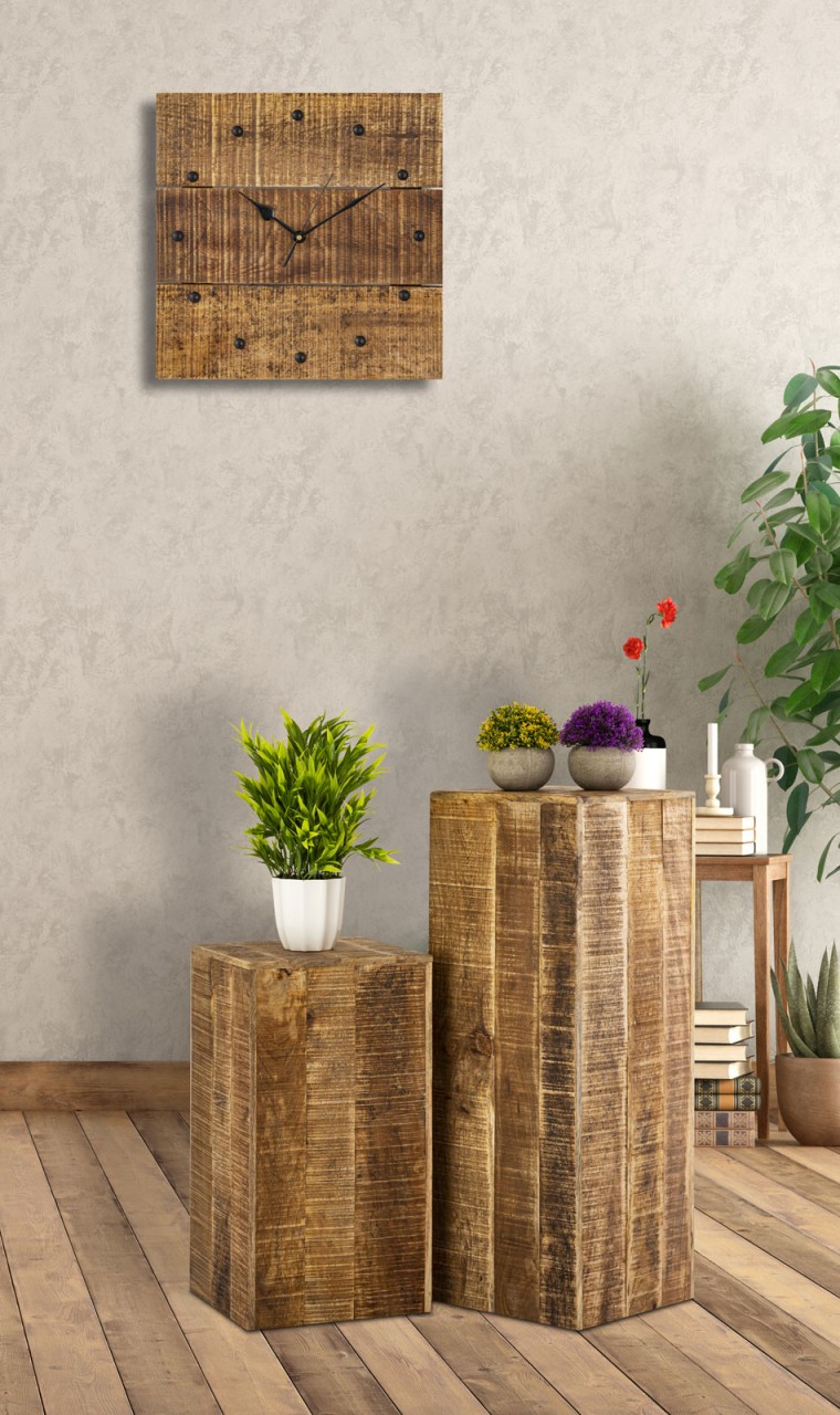 Blumensäule 27x27 H50 o. 73cm Blumen Hocker Holz Pflanzenständer Beistelltisch quadratisch Mangoholz Blumensäule 27x27 H50 o. 73cm Blumen Hocker Holz Pflanzenständer Beistelltisch quadratisch Mangoholz