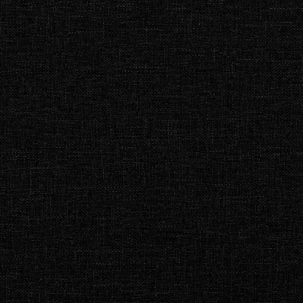 Bettgestell Schwarz 140x190 cm aus Stoff ohne Matratze stabil und modern